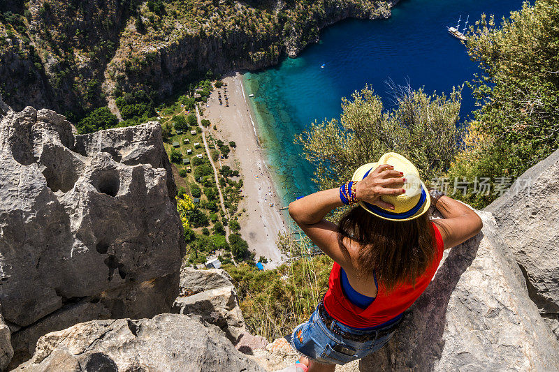 来自Oludeniz的蝴蝶谷。Fethiye /土耳其。